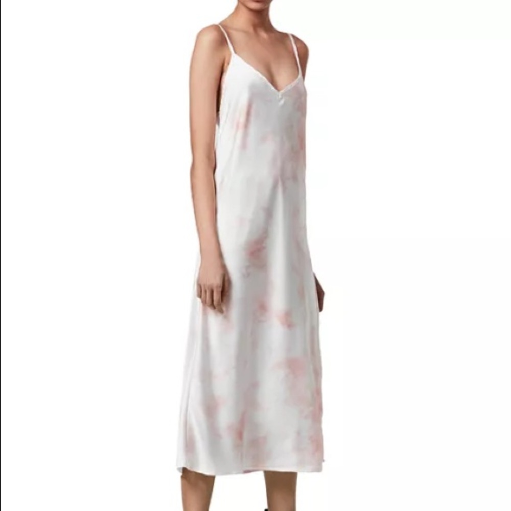All saints Benno Tie Dyed T-Shirt Slip Dress S